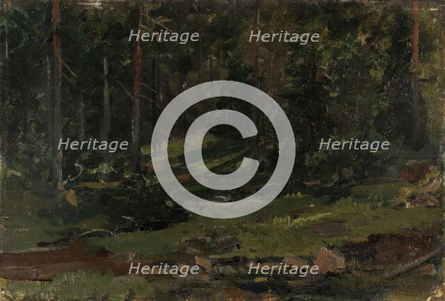 Wooded Landscape, probably 1891. Creator: Gerhard Munthe.