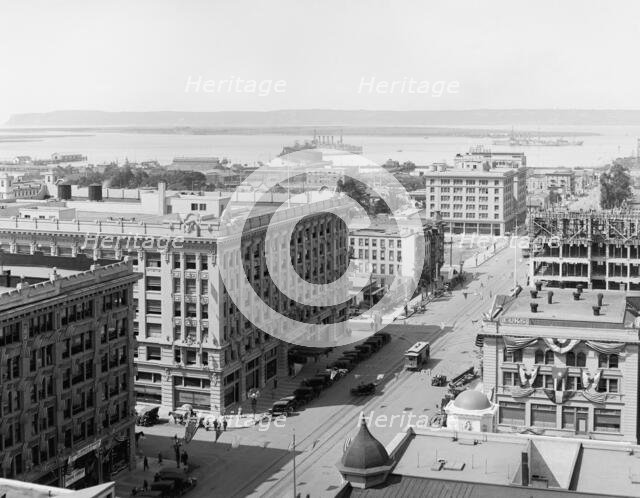 San Diego, Calif., and bay from U.S. Grant Hotel, c.between 1910 and 1920. Creator: Unknown.