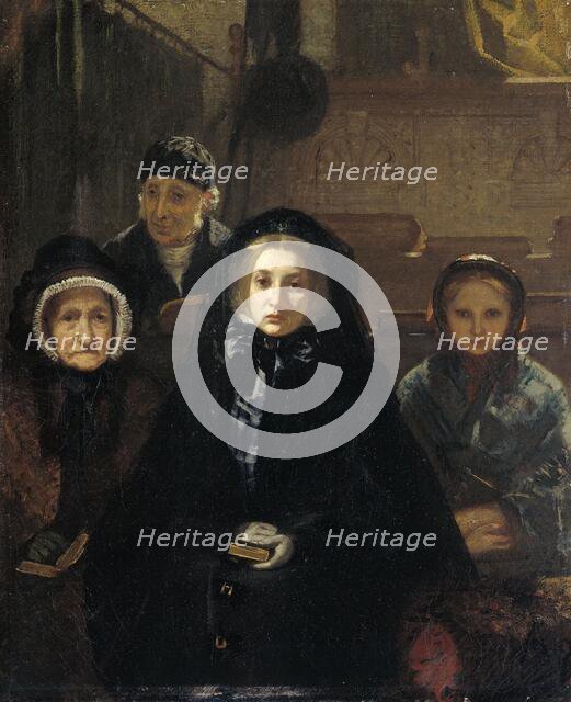 Early to Church, 1861. Creator: August Allebe.