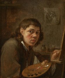 Self-Portrait in the Studio, c. 1645. Creator: Gillis van Tilborgh the Younger.