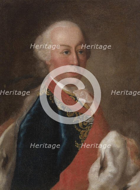 Portrait of a Man in a Tailcoat and an Ermine Cloak, 18th century. Creator: Unknown.