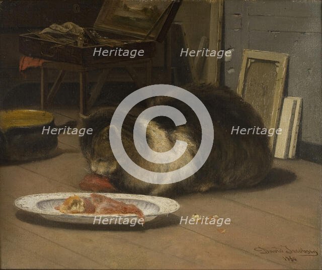 The Cat in the Studio, 1860. Creator: David Jacobsen.