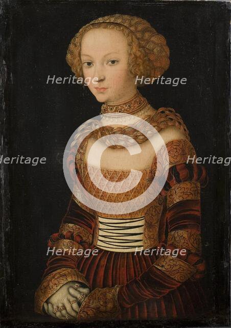 Portrait of a Young Woman. Princess Emily of Saxony?, 1492-1537. Creator: Lucas Cranach the Elder.