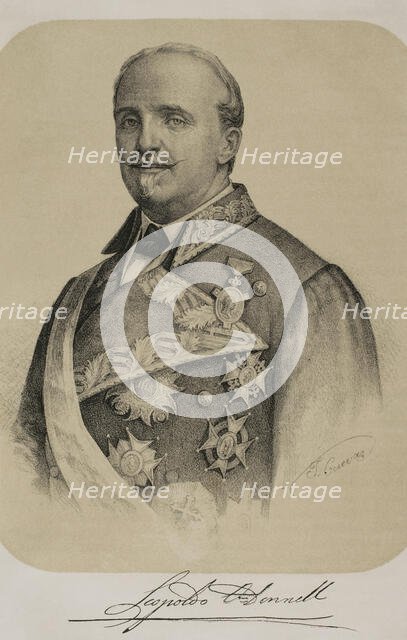 Leopoldo O'Donnell (1809-1867), Spanish military and politician, 1869. Creator: Jose Cuevas.