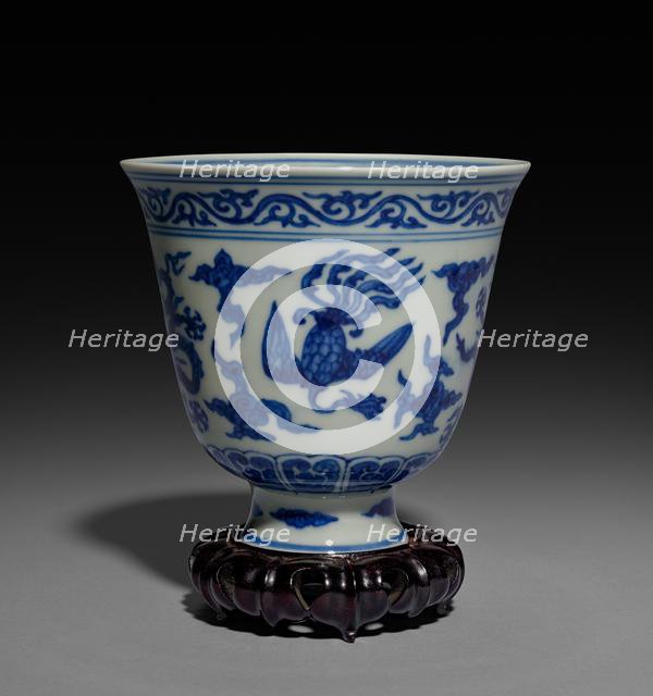 Cup with Dragons and Phoenixes, 1522-1566. Creator: Unknown.