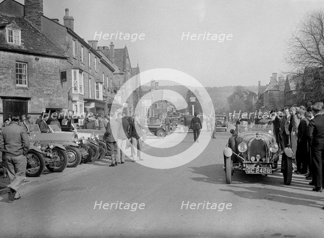 Bugattis at a Bugatti Owners Club meeting, Broadway, Worcestershire, 1937. Artist: Bill Brunell.