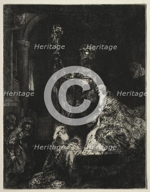 The Presentation in the Temple, c. 1654. Creator: Rembrandt van Rijn (Dutch, 1606-1669).