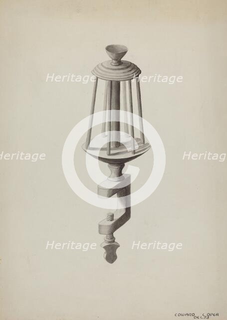 Wooden Silk Winder, c. 1936. Creator: Edward L Loper.