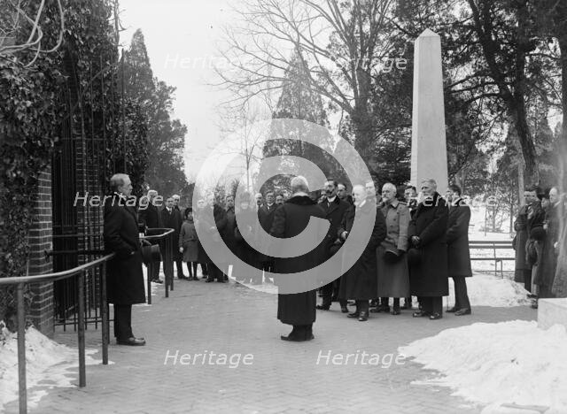 Serbian Mission To The U.S. at Mount Vernon, with Sec. Lansing, 1918. Creator: Harris & Ewing.
