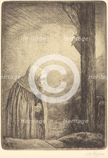 Woman at the Foot of the Cross (Femme au calvaire). Creator: Alphonse Legros.