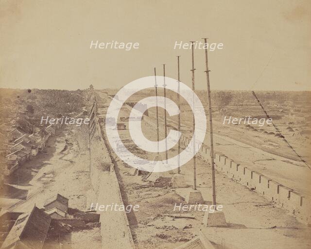 Top of the Wall From Anting Gate, Pekin, Taken Possession by English and French Troops, Oct 1860. Creator: Felice Beato.