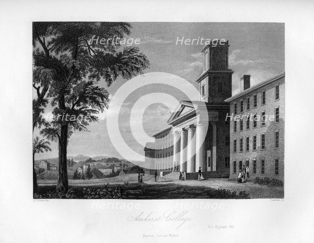 Amherst College, Massachusetts, 1855.Artist: J Archer