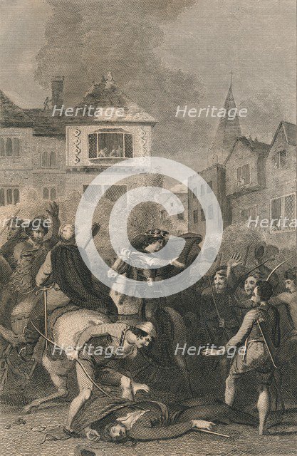 The Death of Wat Tyler, 1381, (19th century). Artist: Unknown