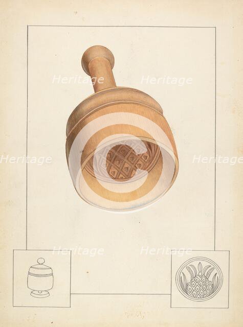 Butter Mold, c. 1937. Creator: Wilbur M Rice.