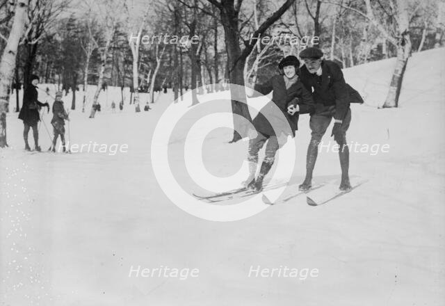 Learning to ski, Quebec, between c1915 and c1920. Creator: Bain News Service.