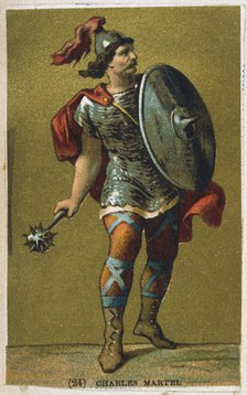 Charles Martel, 7th century King of the Franks, 19th century. Artist: Unknown