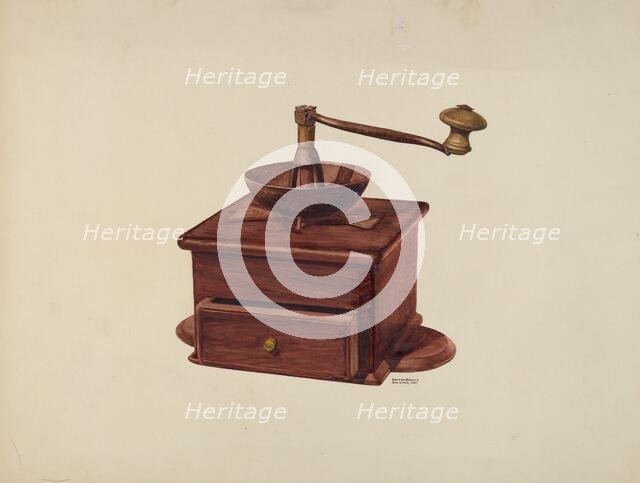 Coffee Grinder, 1937. Creator: Dayton Brown.