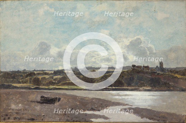 'Landscape opposite Newnham on Severn', 1880. Artist: Karl Heffner