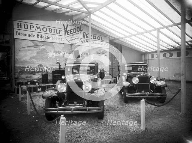 Exhibition of American Hupmobile cars, Landskrona, Sweden, 1920. Artist: Unknown