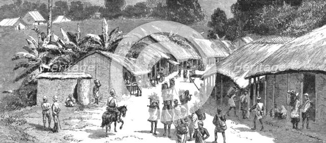 ''With the Chin-Lushai Expeditionary Force; The Bazaar at Demagiri', 1890. Creator: Unknown.