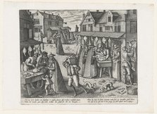 Meat Market, from the pair Meat Market and Vegetable Market, ca. 1575-1608., ca. 1575-1608. Creator: Peeter van der Borcht.