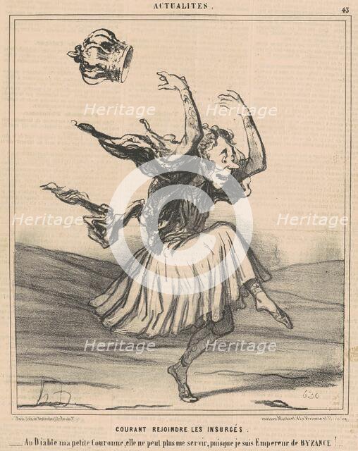 Courant rejoindre les insurgés, 19th century. Creator: Honore Daumier.