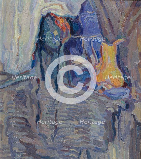 Still Life with a chainmail, 1939. Artist: Khlebnikova, Vera Vladimirovna (1881-1941)