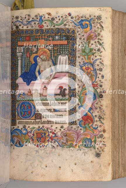 Hours of Charles the Noble, King of Navarre (1361-1425): fol. 128r, Man of Sorrows, c. 1405. Creator: Master of the Brussels Initials and Associates (French).