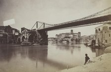 View of Tiber Island (Isola Tiberina) from the south-east, Rome, between 1883-1886. Creator: Giorgio Sommer.