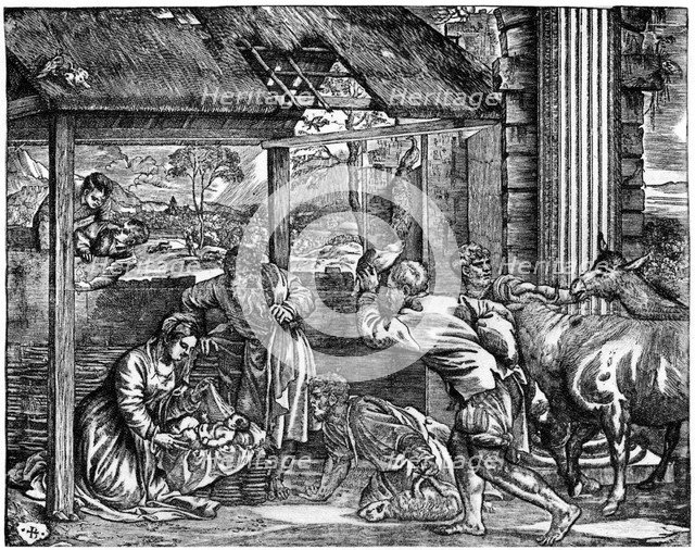 'Adoration of the Shepherds', 1937. Artist: Domenico dalle Greche