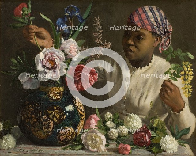 The negress with peonies, 1870.