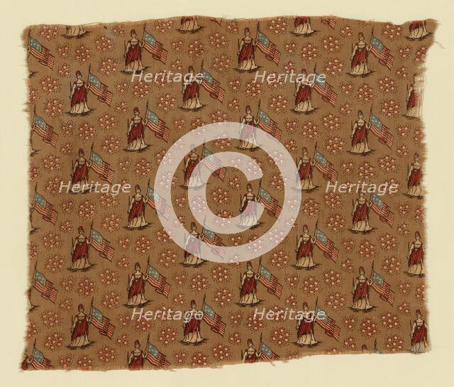 Fragment (Furnishing Fabric), United States, c. 1876. Creator: Unknown.