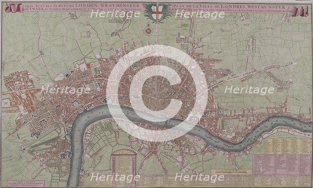 Map of London, 1725. Artist: Anon