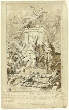 Design for Title Page: Allegory of the Submission of the City of Utrecht to Emperor Charles V, n.d. Creator: Jan Wandelaar.