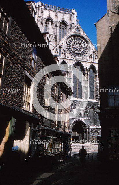 The Shambles and York Minister, York, 1958. Artist: CM Dixon.
