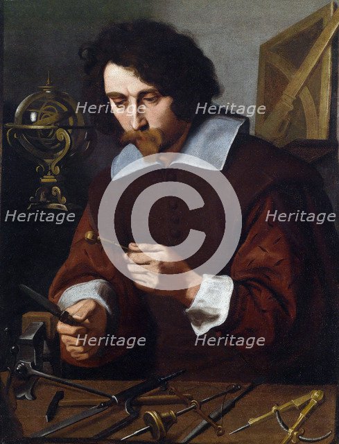An inventor of mathematical instruments. Artist: Paolini, Pietro (1603-1682)
