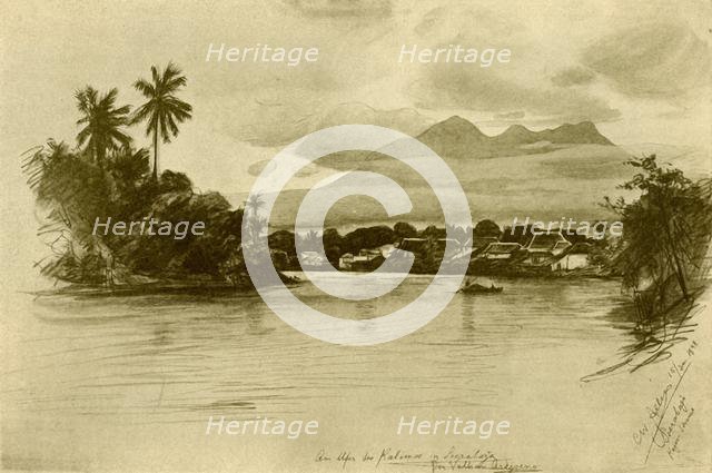 Kali Mas River, Surubaya, Java, 1898. Creator: Christian Wilhelm Allers.