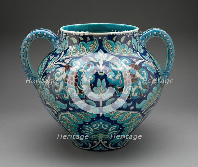Vase, England, c. 1885. Creators: William de Morgan, Fred Passenger.