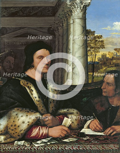 Portrait of Ferry Carondelet (1473-1528), with his Secretary. Artist: Piombo, Sebastiano, del (1485-1547)