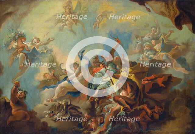 The Four Elements, Preparatory Study for a Painted Ceiling (Allegory of Time?), c1750-1752. Creator: Franz Anton Maulbertsch.