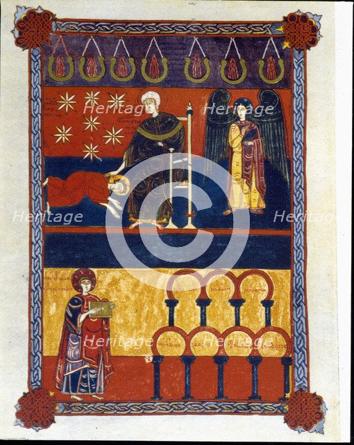 Illuminated page in Beatus of Don Fernando and Doña Sancha, based on 'Comments to the apocalypse'…