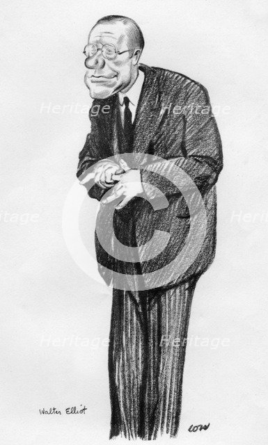 Walter Elliot, Scottish Unionist politician, 1933. Artist: Unknown