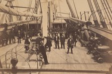 Deck of U.S. Ship Vermont, ca. 1863. Creator: Henry P. Moore.