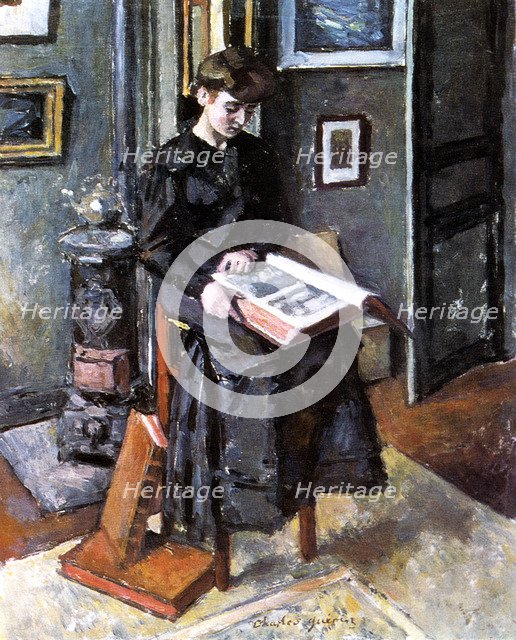 'Younger Person Reading', 1906. Artist: Charles Guerin