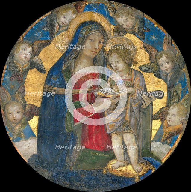 Madonna and Child with Cherubim, 1492-1495. Creator: Pinturicchio, Bernardino (1454-1513).
