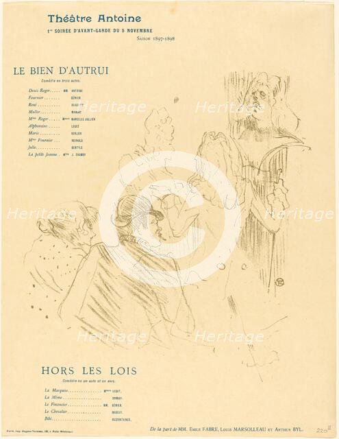 Homage to Moliere (Hommage à Molière), 1897. Creator: Henri de Toulouse-Lautrec.