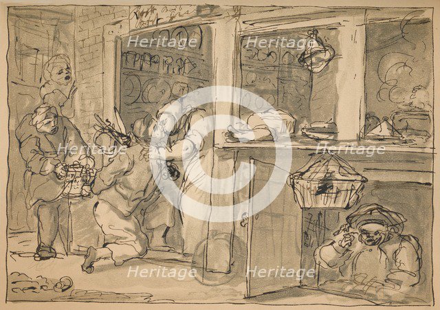 Unused drawing for 'Industry and Idleness', 1747.  Artist: William Hogarth.