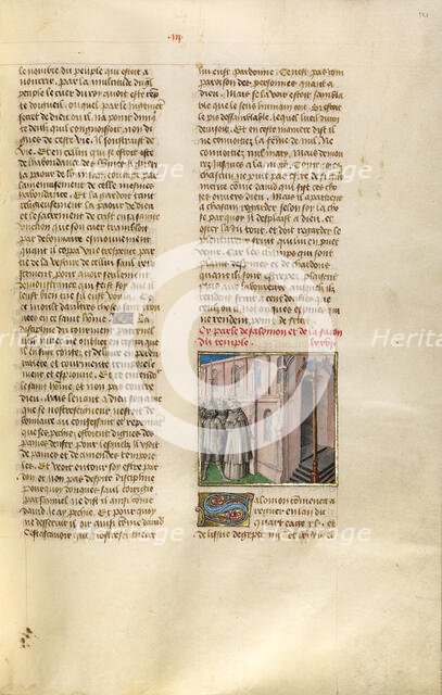 Solomon before the Temple; Miroir Historial, about 1475. Creator: Unknown.