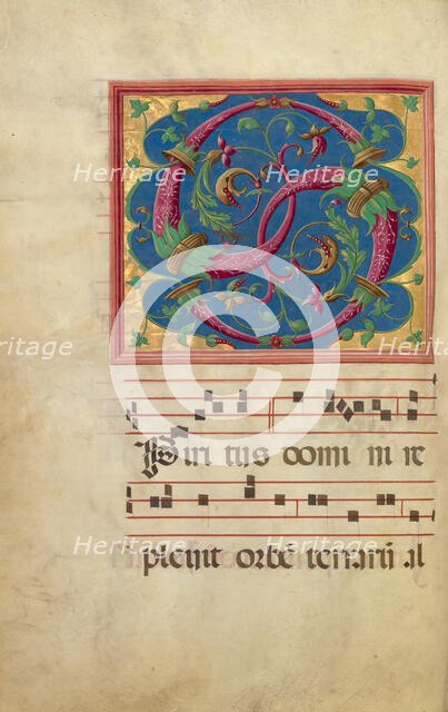 Decorated Initial S, late 15th or early 16th century. Creators: Unknown, Antonio da Monza.