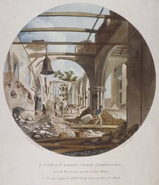 'A view of St James's Church, Clerkenwell', Islington, London, 1789. Artist: Francis Jukes
